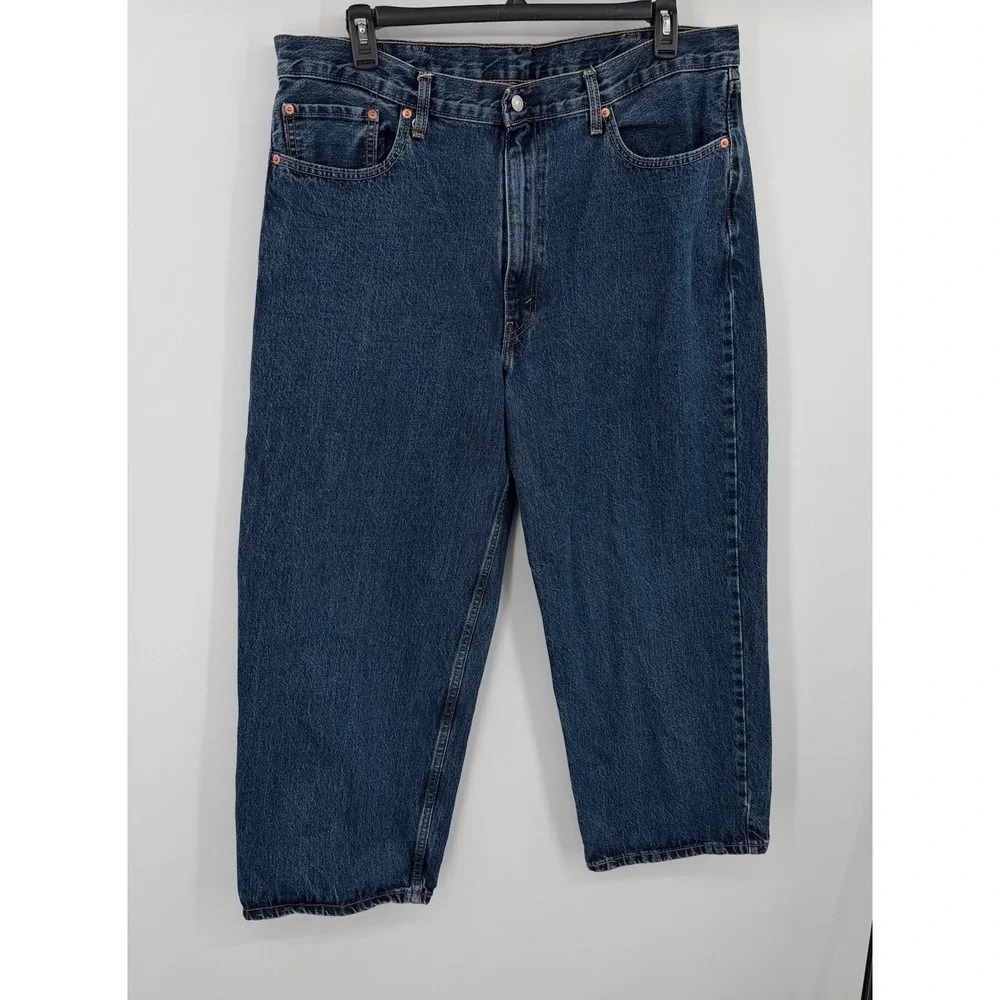 Levis 578 Loose Fit Jeans Mens 40x29 Dark Wash Baggy Wide Leg Denim Blue
